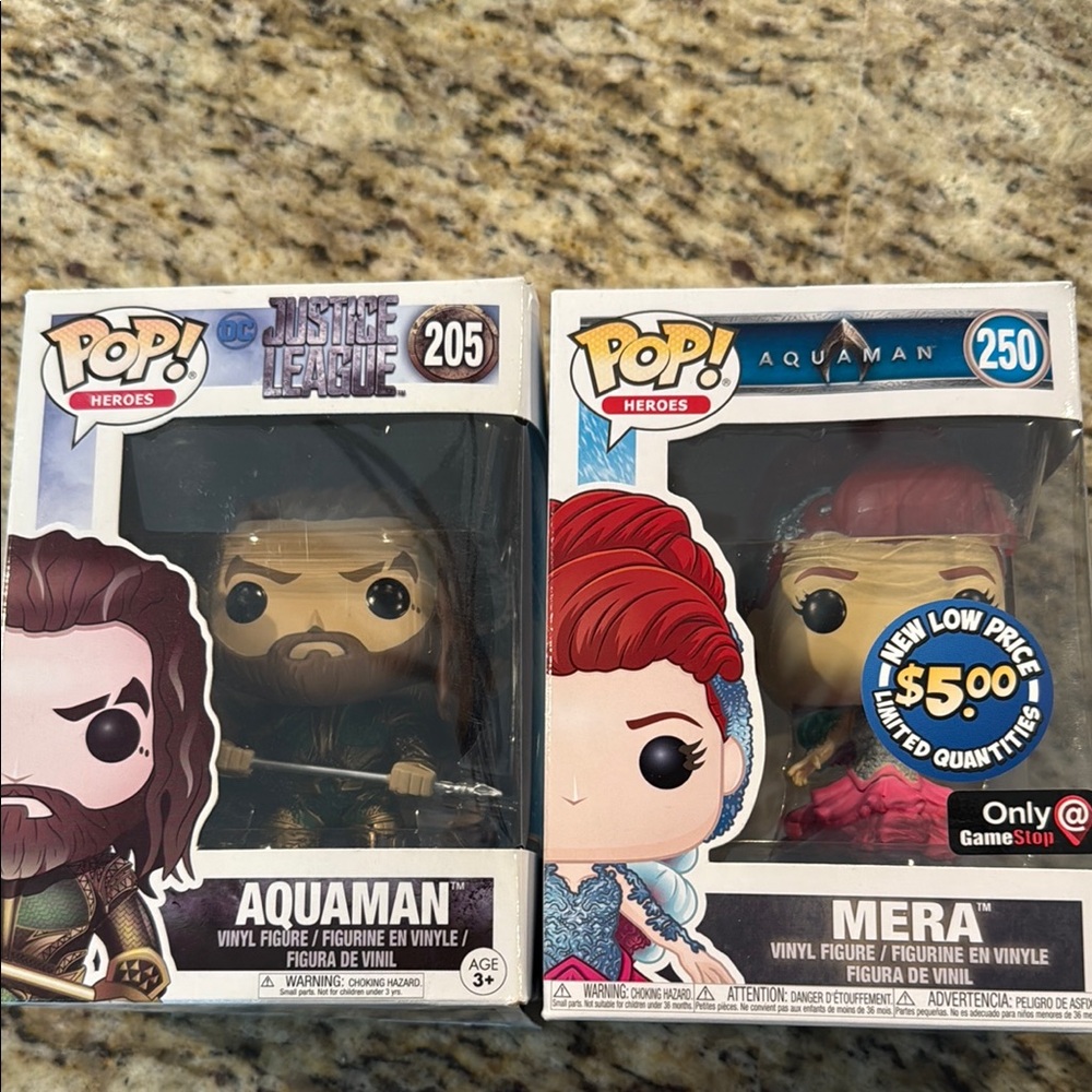 Aquaman and Mera Funko Pop Set